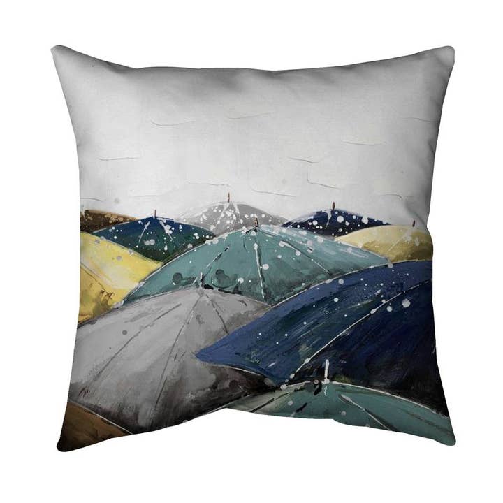 Almofada de quarto com guarda-chuvas azuis - Decoração de casa elegante por atacado de BEGIN HOME DECOR