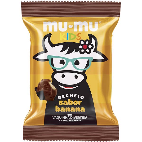 Mu-mu Kids Banana 15.6g - 24 Units per display for wholesale by Neugebauer Chocolates