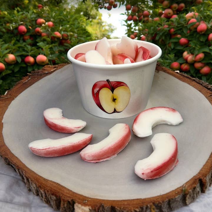 Apple & Cinnamon Scented Wax Melts 4 oz for wholesale by Eartherella Soap & Candle Co., LLC