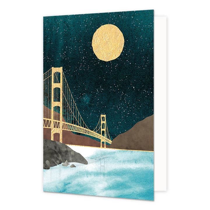Artige BV - Wholesale Everyday Greeting Card - Moonstone Golden Gate Bridge - wenskaart