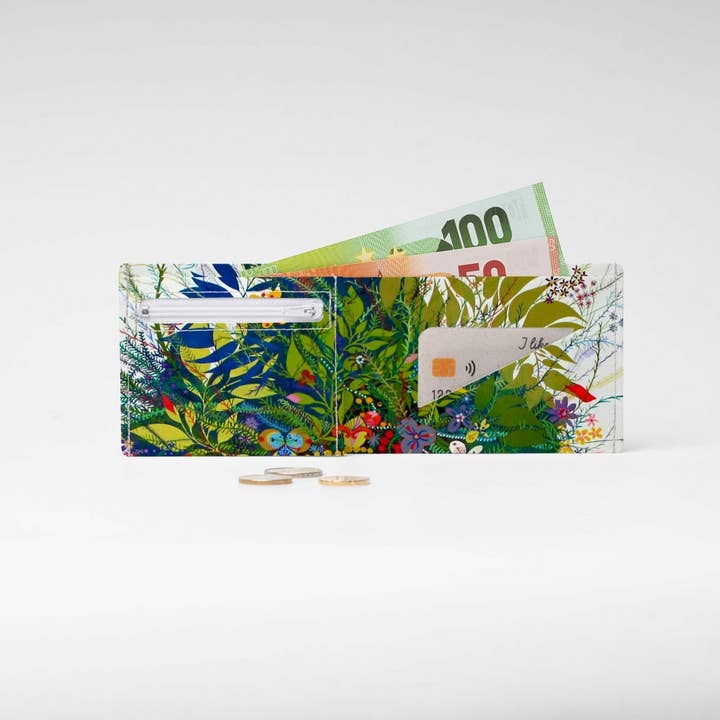 Portefeuille Pappwallet Tyvek® FLEURS SAUVAGES/Portemonnaie pour la vente par I Like Paper