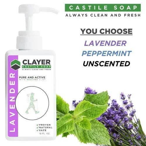Clayer - Wholesale Hand soap/wash - Organic Castile Soap - Adventurers/Outdoorsy - 16 fl oz.3