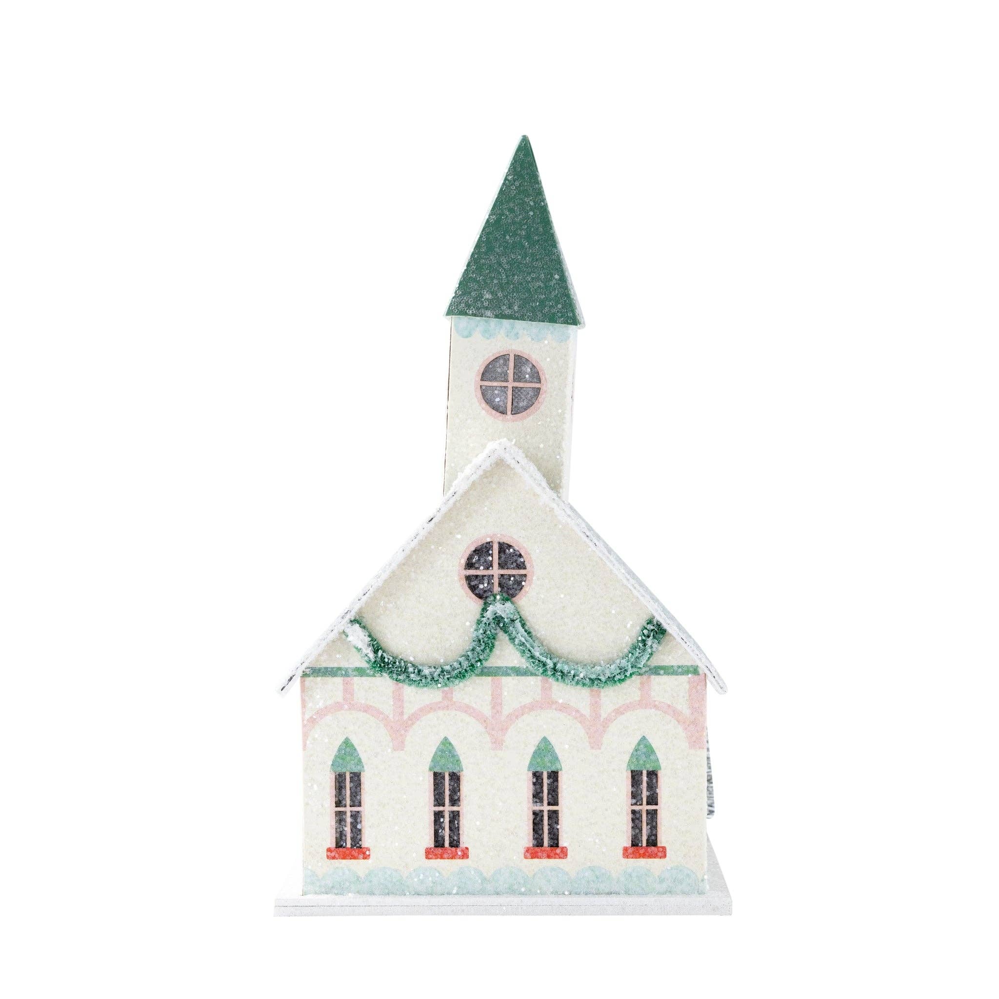 My Mind’s Eye - Wholesale Christmas Decoration - VIL1050 - Village Christmas Paper Church Decoration6