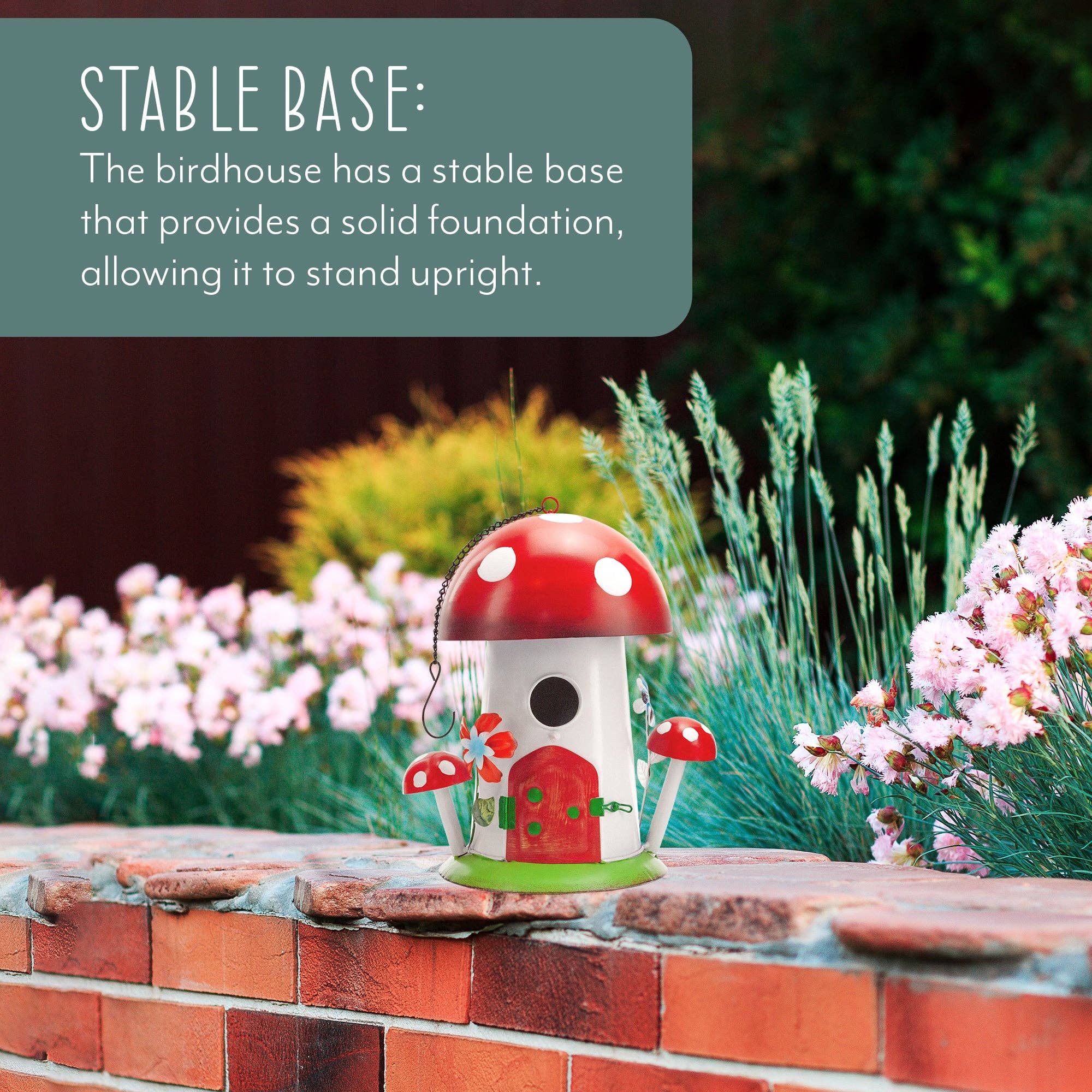 Kurated Korner – Großhandel Vogelhäuser – Esterno pilzförmiges Vogelhaus4