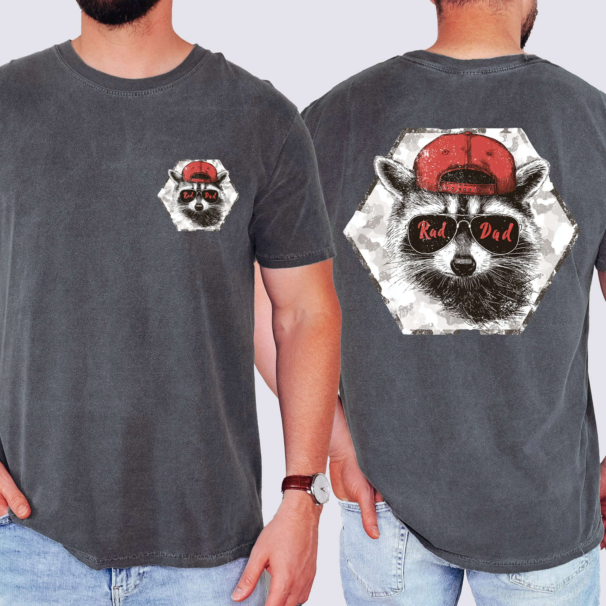 Refinery Number One LLC - Wholesale T-Shirt (Graphic) - Unisex - Rad Dad, Raccoon, Father's Day, Husband, Guy Gift T-Shirt5