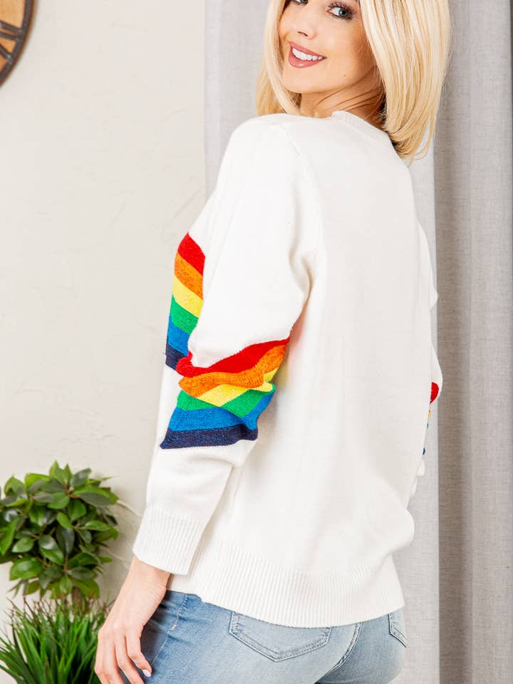 Pink Irene Wholesale - Vente Pull en maille – femme - PULL UNI ET ARC-EN-CIEL10