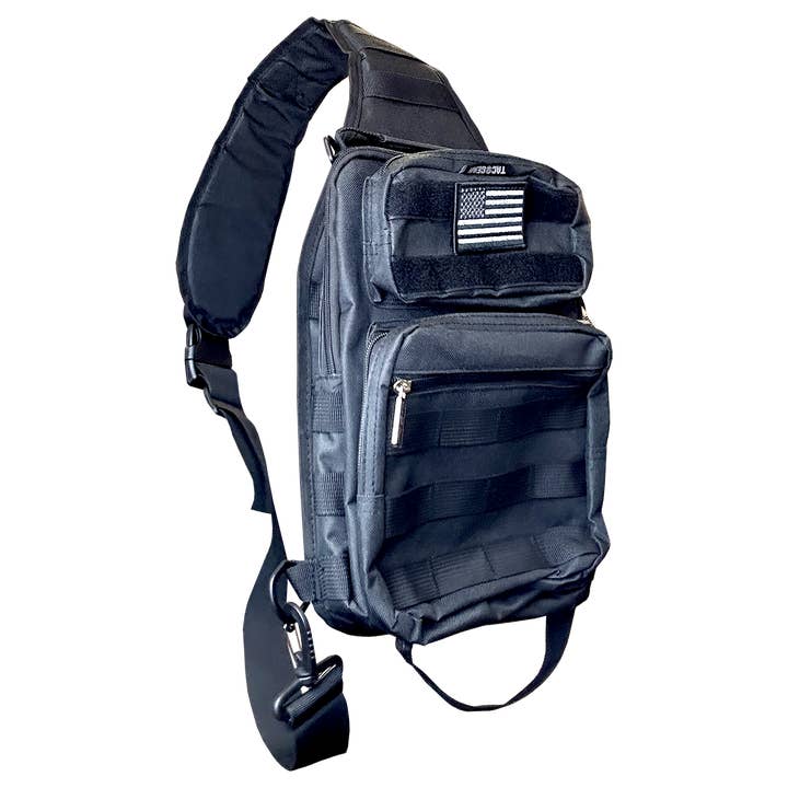 Novelty Brands - Wholesale Crossbody Bag - Unisex - Tac Gear Patriot MOLLE Tactical Sling Bag - 4/Display2