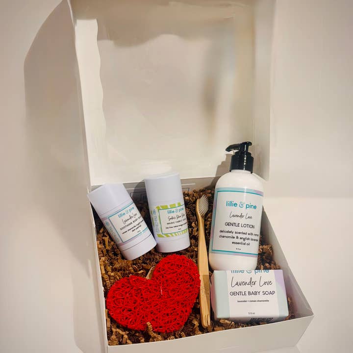 Lavender Love Baby Gift Set for wholesale by L I L L I E & P I N E