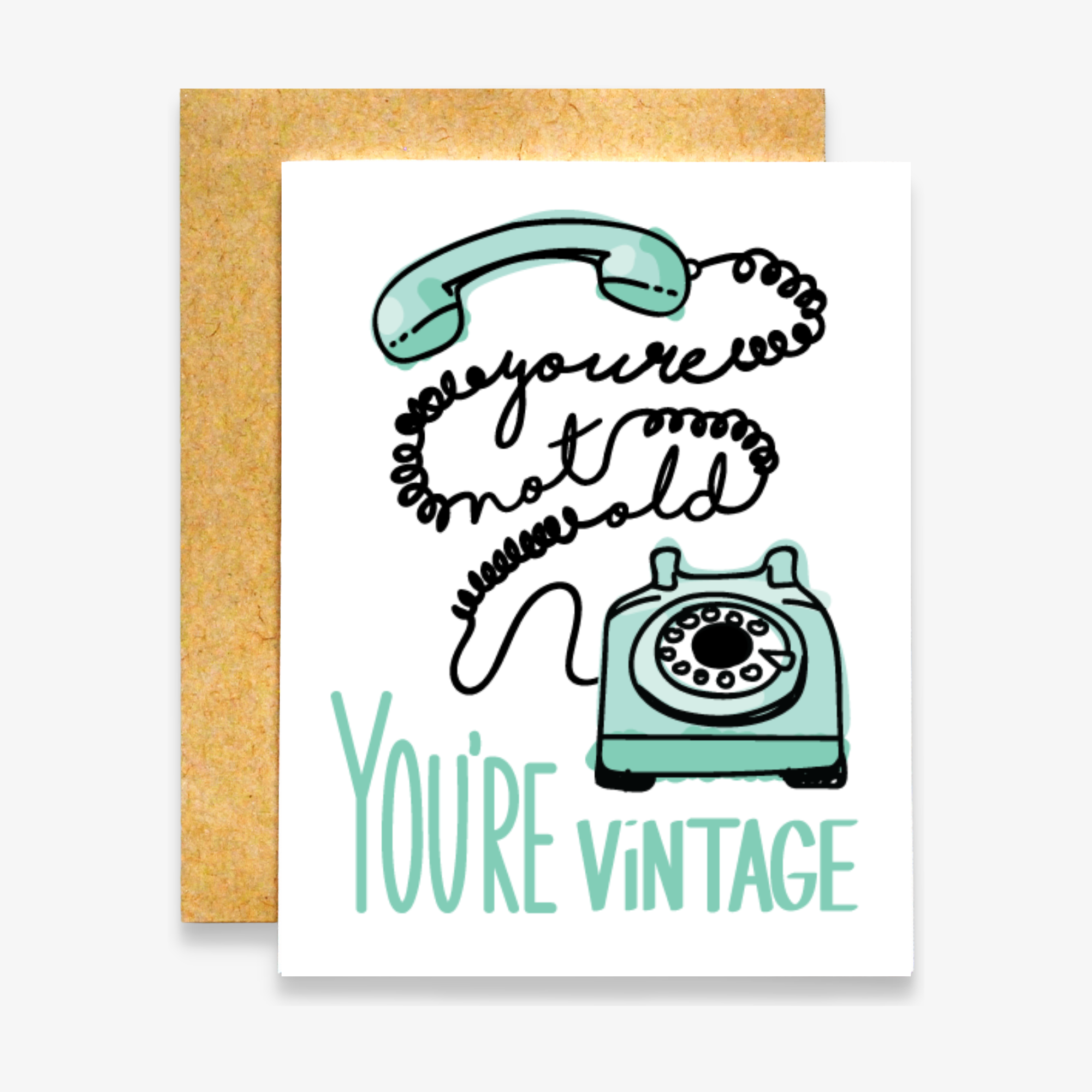 Raven + Unicorn - Wholesale Birthday Card - You're Not Old ... You're Vintage Card1
