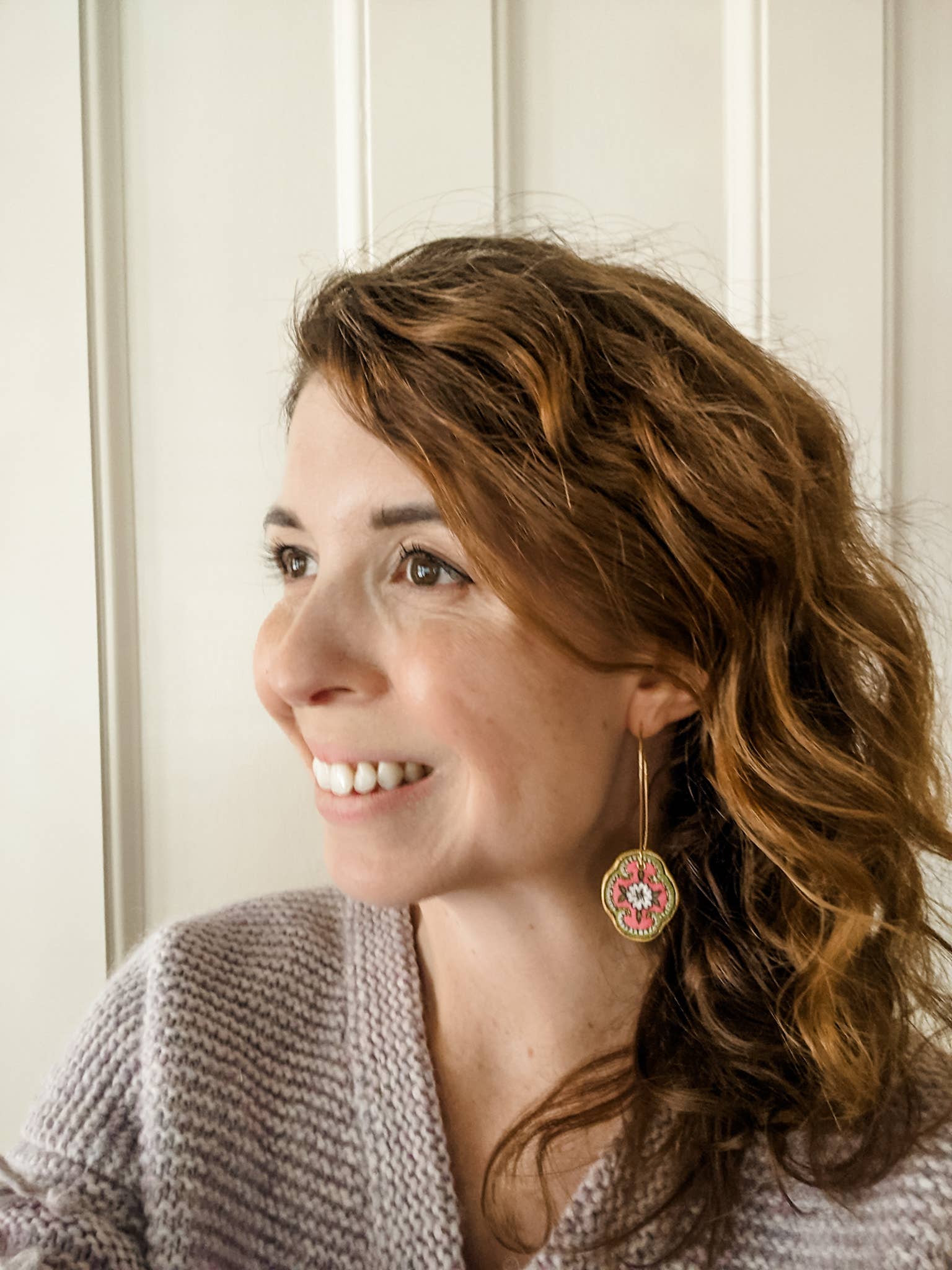 Katie Lynne - Vintage Textile Jewelry - Wholesale Dangle Earrings - Jackie Drop Earring3