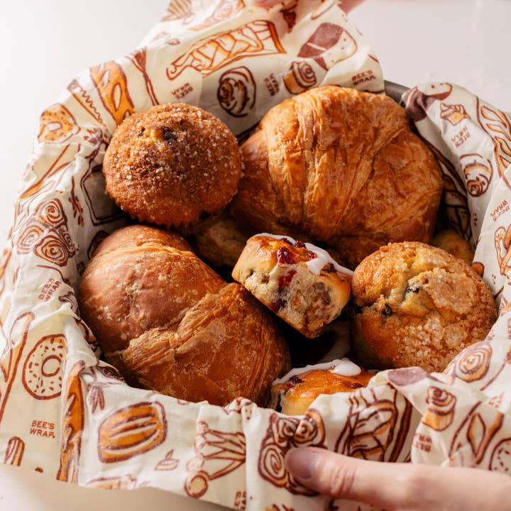 Bee's Wrap - Wholesale Food Storage Wrap/Bag - New! Bakery Lane - Assorted 3 Pack - Seasonal Print5