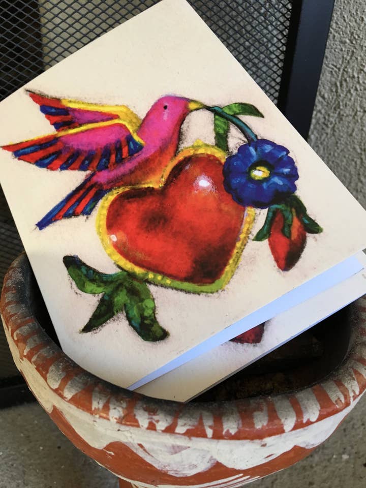 Love Bird Greeting Card for wholesale by Anne Woods Fine Art