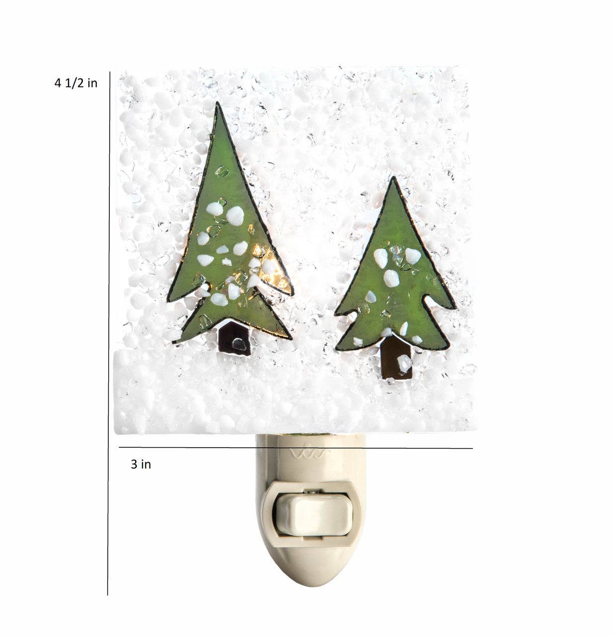 J Devlin Glass Art & Bert Anderson Collection - Wholesale Night Light - Ntl 223 Winter Pines Night Light3