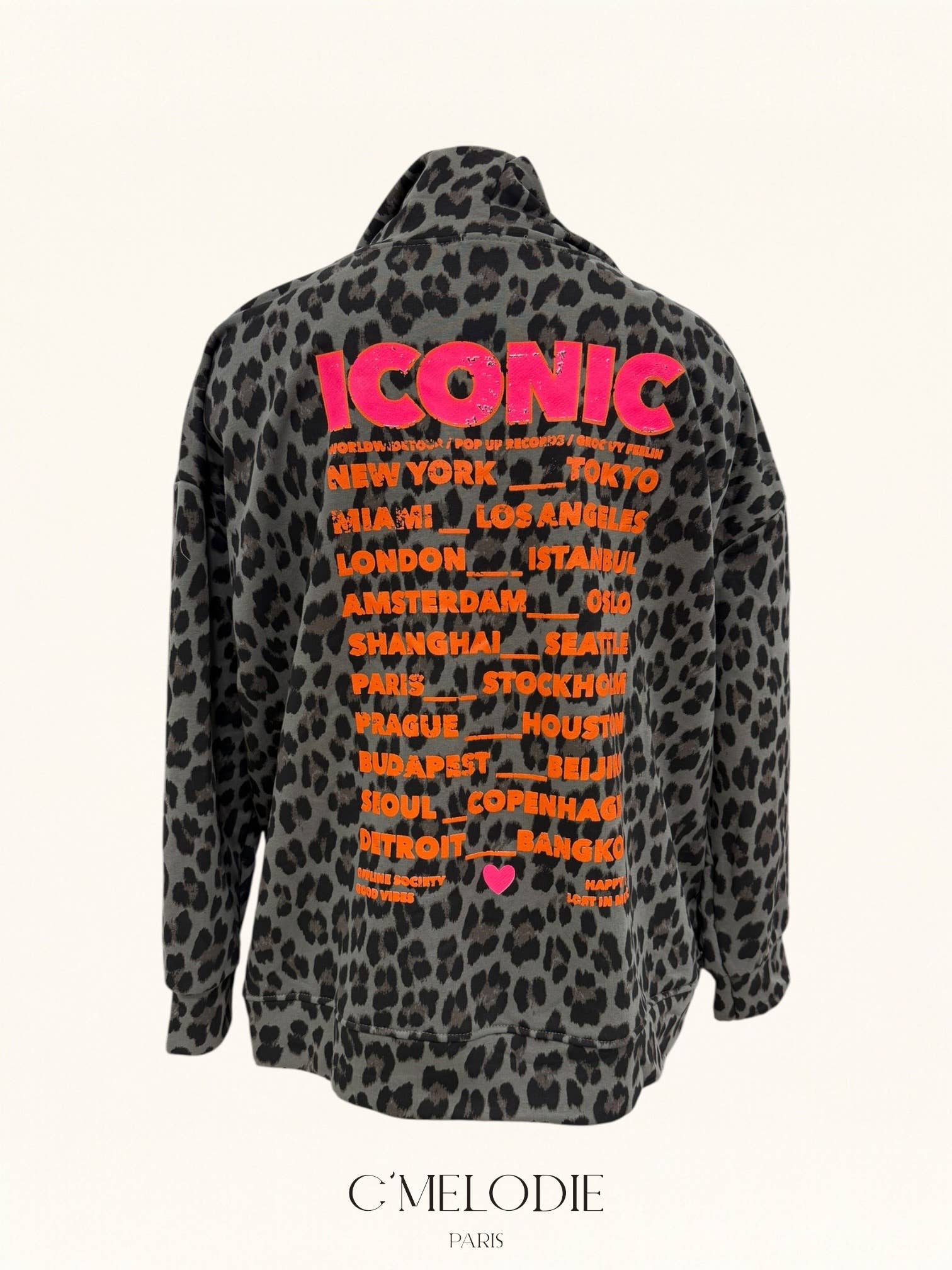 C'MELODIE – Hoodie – Mulher por atacado – Grande Tamanho - Hoodie com estampa de leopardo3