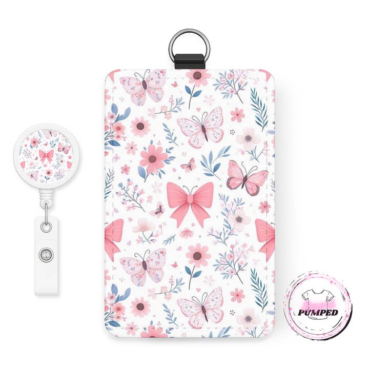 Butterfly Garden Retractable Badge Reel & I.D. Badge Holder for wholesale by Beyond Pumped