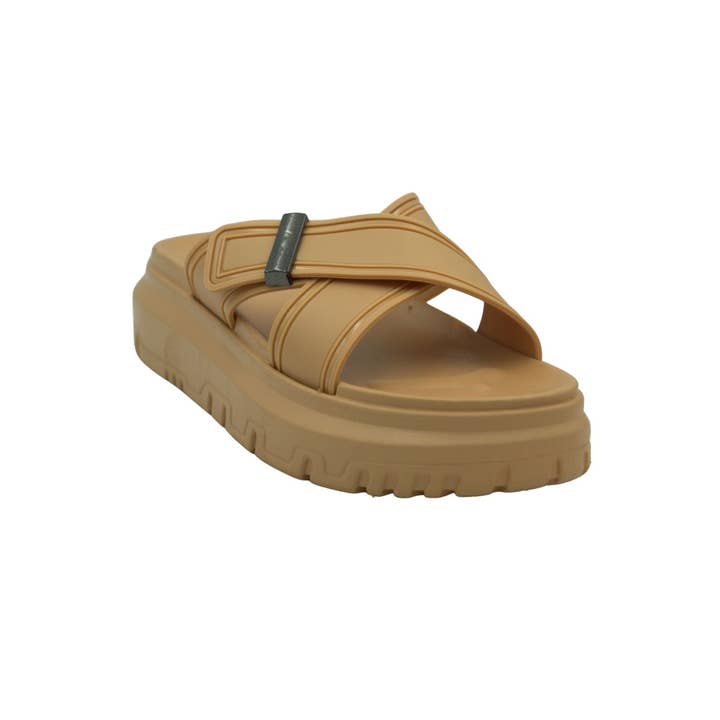 JOJ MAKLY Wholesale - Wholesale Sandals - Women's - women's Cork Footbed Criss Cross Strap Sandals3