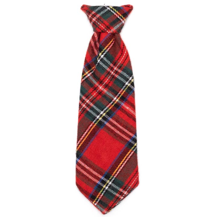 Red Plaid III Neck Tie for wholesale by The Worthy Dog