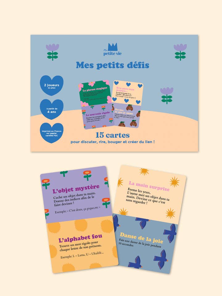 Card game "My Little Challenges" for wholesale by Ma Petite Vie