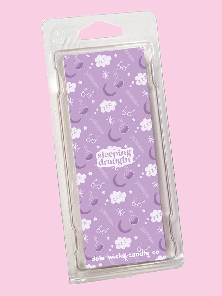 Sleeping Draught Magically Inspired Theme Park Wax Melt Bar for wholesale by Dole Wicks Candle Company