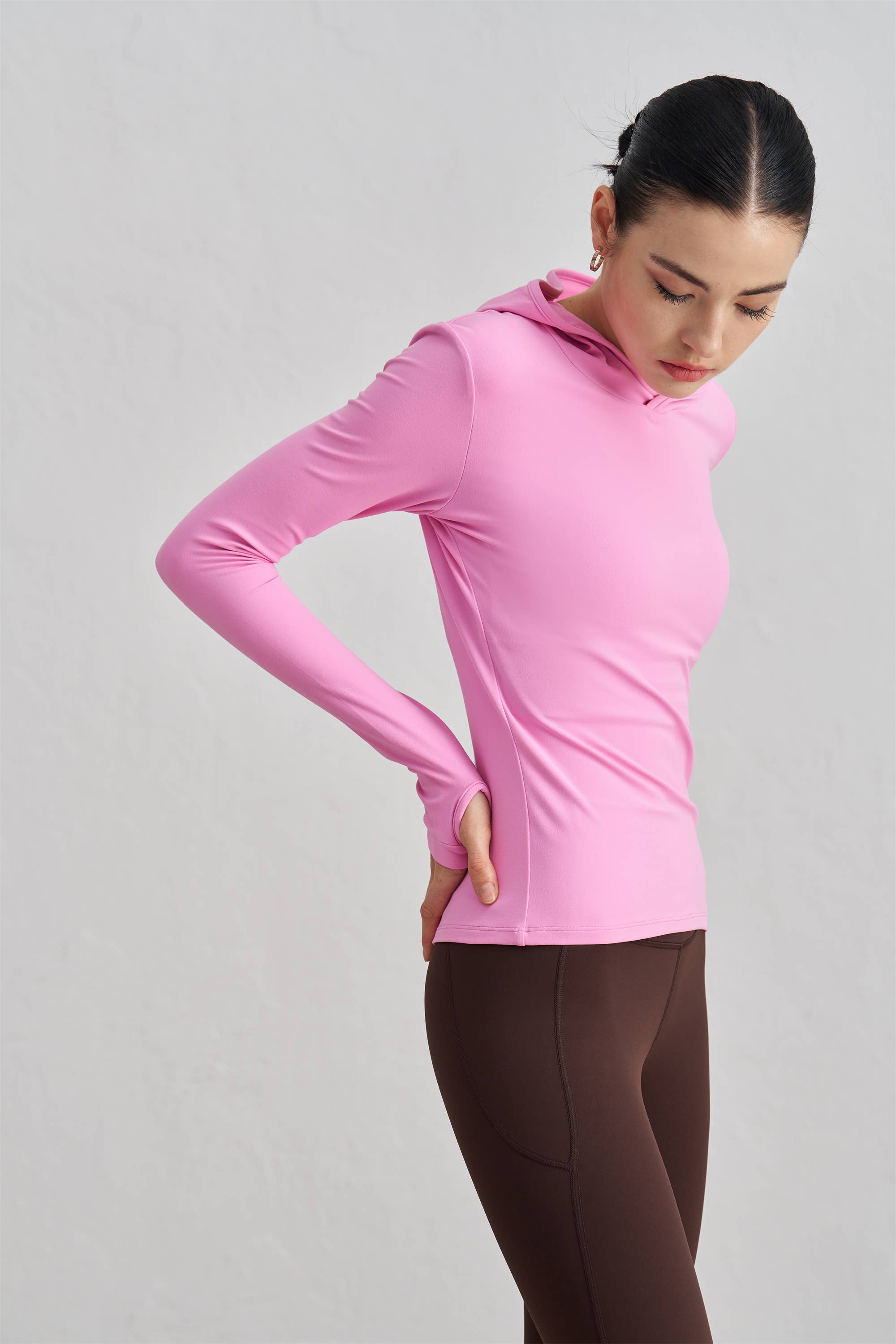 91thelabel - Wholesale Athletic Top - Women's - Juno Long Sleeve Active Top With Hoodie 11