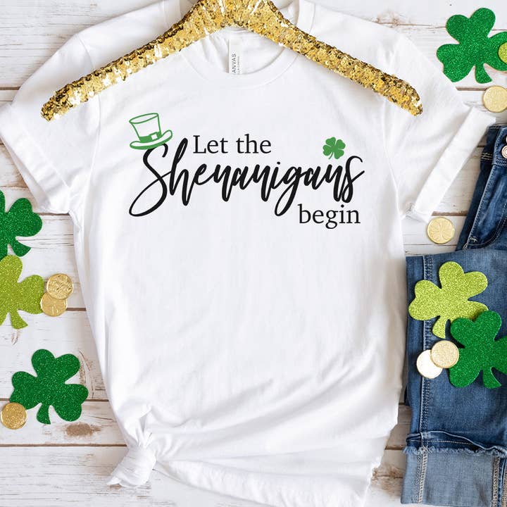 Camiseta Let The Shenanigans Begin - Dia de São Patrício por atacado de House Of Rodan