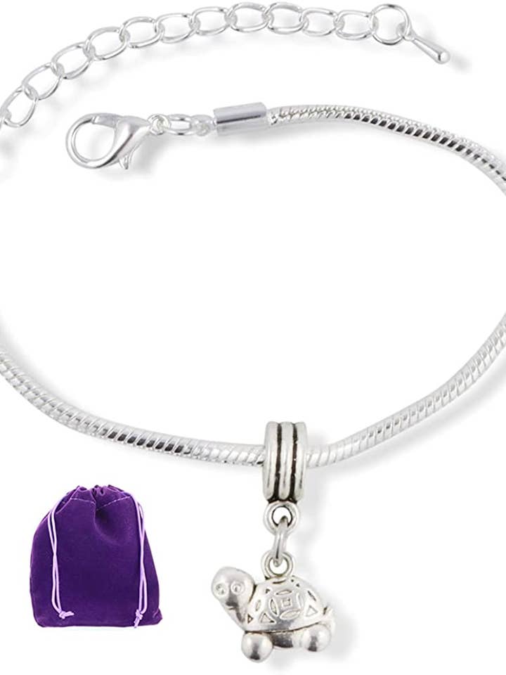 Tartaruga (Cartoonish olhando para você) Pulseira de corrente de cobra por atacado de Dave The Bunny