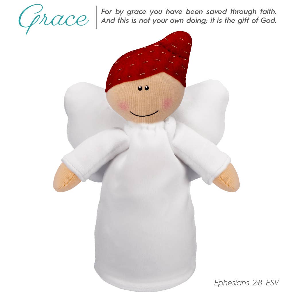 The Angel Gift Company – Großhandel Kuschel-/Plüschtier – Kind & Baby – Angel Plüschpuppe - Mädchen mit roten Haaren1