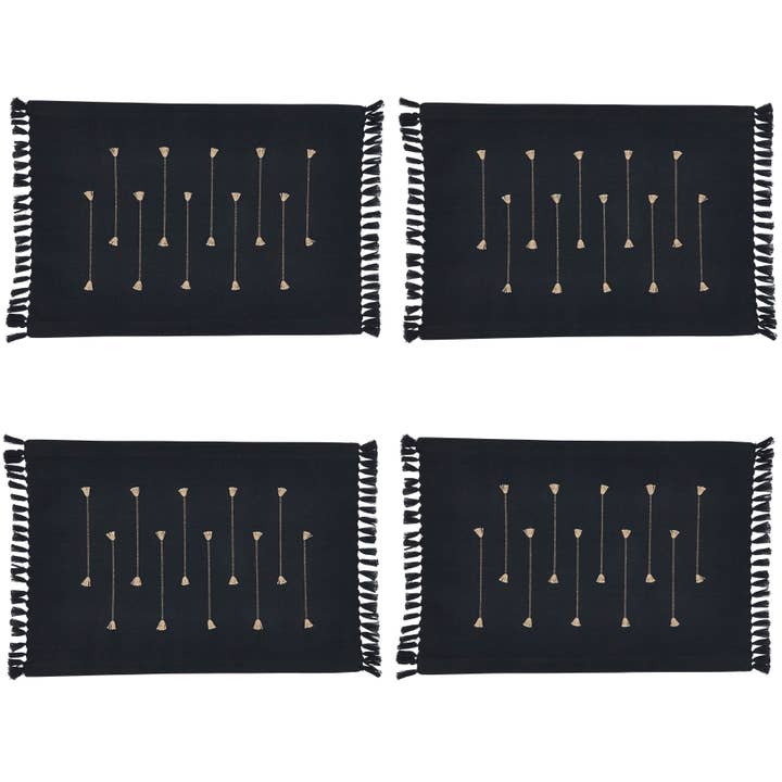 Saro Lifestyle - Wholesale Placemat - Fringe Line Placemat3