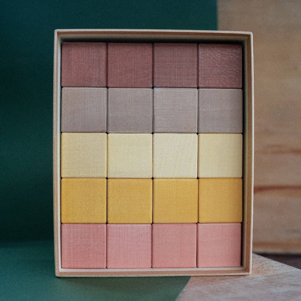 Little Poland Gallery - Wholesale Wood Toy - Kids - Meshka Rainbow and Nude Cubes0