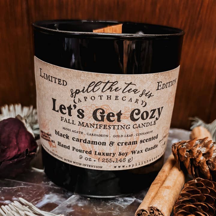 Vamos Ficar Confortáveis – Vela de Soja de Inverno 255g por atacado de Spill the Tea Sis Apothecary