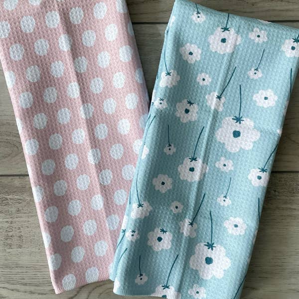 Happy & Bright - Vente Torchons - Serviette Marguerite Bleu Ciel3