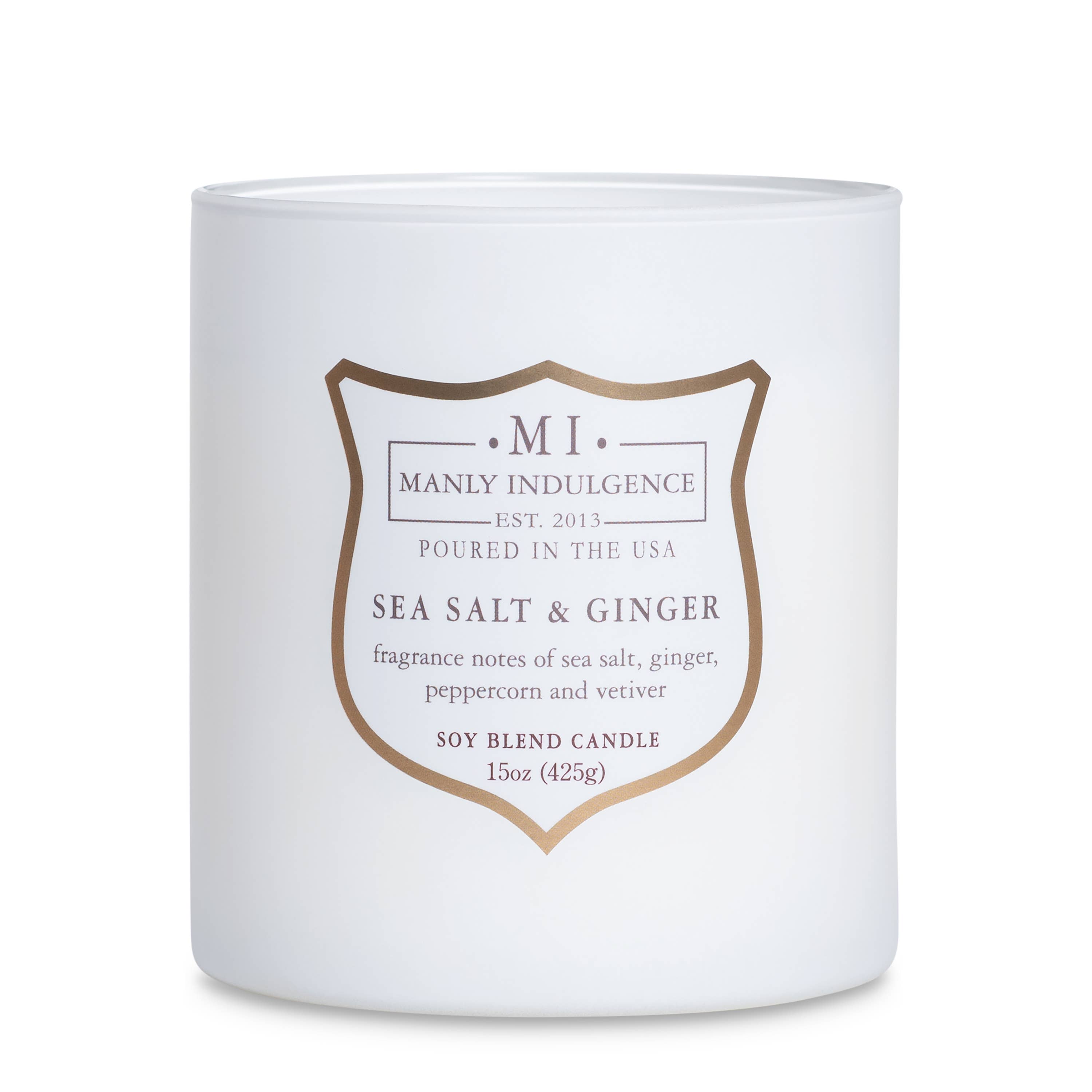 MVP Group International INC - Wholesale Jar/Filled Candle - SeaSalt & Ginger Wooden Wick Scented Candle, Soy Blend, 15oz1
