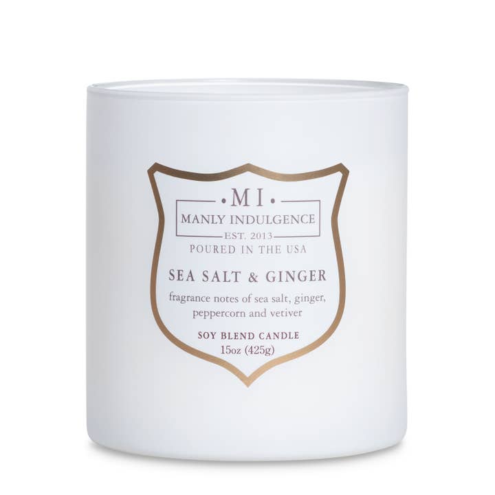 MVP Group International INC - Wholesale Jar/Filled Candle - SeaSalt & Ginger Wooden Wick Scented Candle, Soy Blend, 15oz1