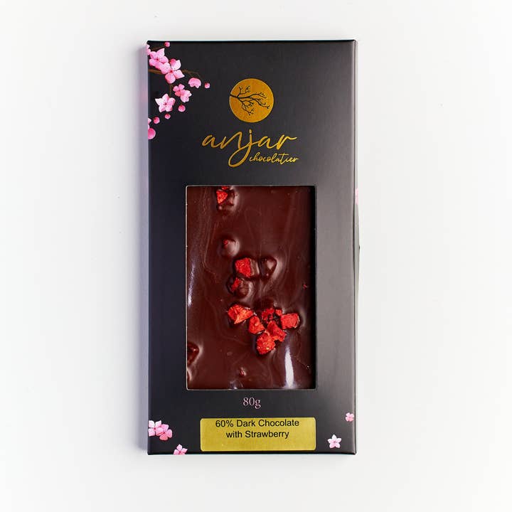 Anjar Chocolatier - Wholesale Chocolate Bar - 60% Fraise et Chocolat1