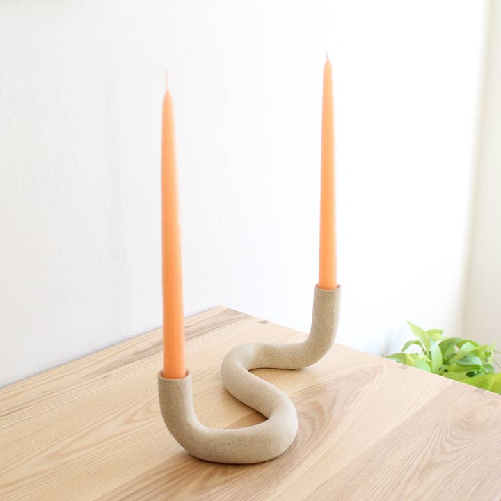 Ceramic Candlestick Holder for wholesale by Janelle Gramling