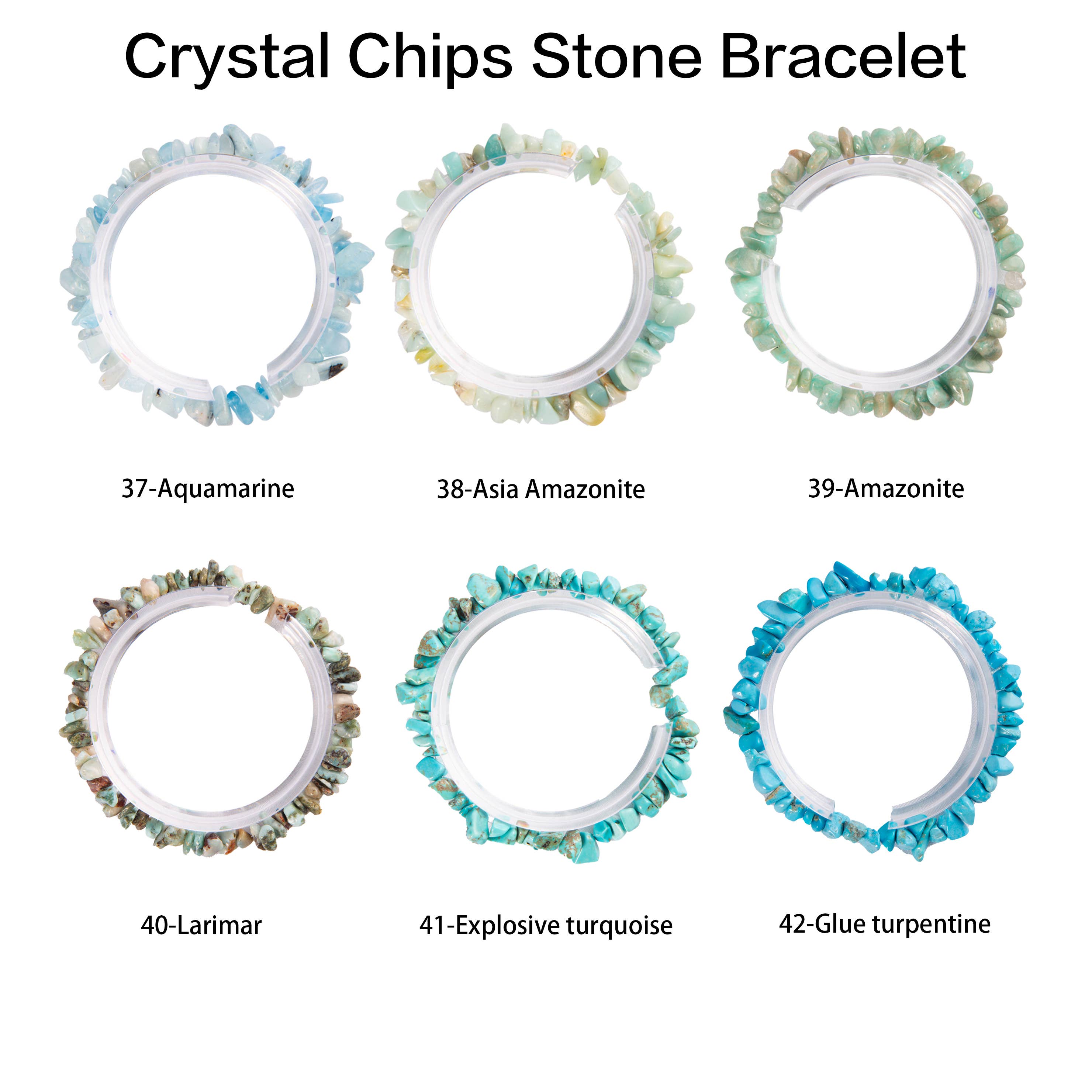 YYDIYcrystal - Wholesale Beaded Bracelet - 4PCs Crystal Bracelets for Couples, Women's chips Bracelet 13