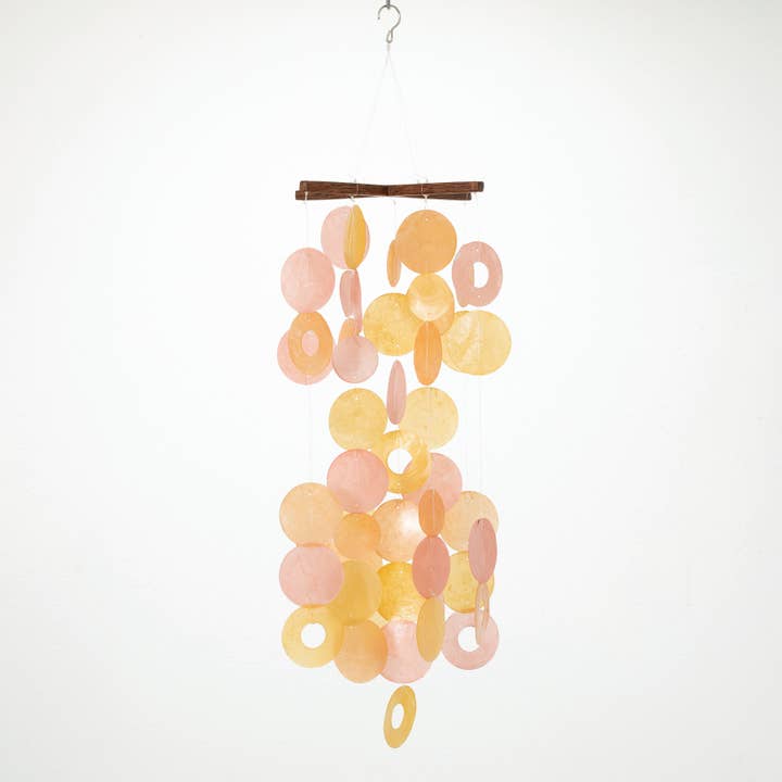 Sunlit Bay Capiz Chime for wholesale by Woodstock Chimes