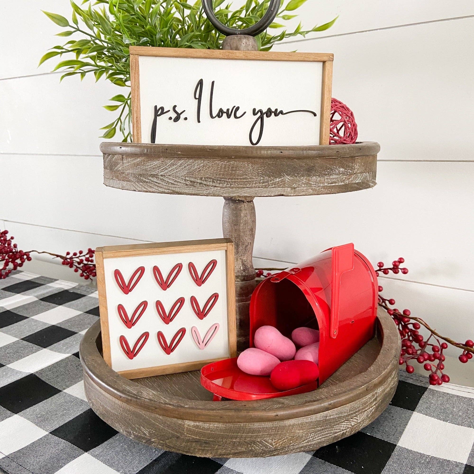 Nail and Hook Laser Cut Home Decor - Wholesale Sign - Valentine's Mini Signs | Tier Tray Decor22