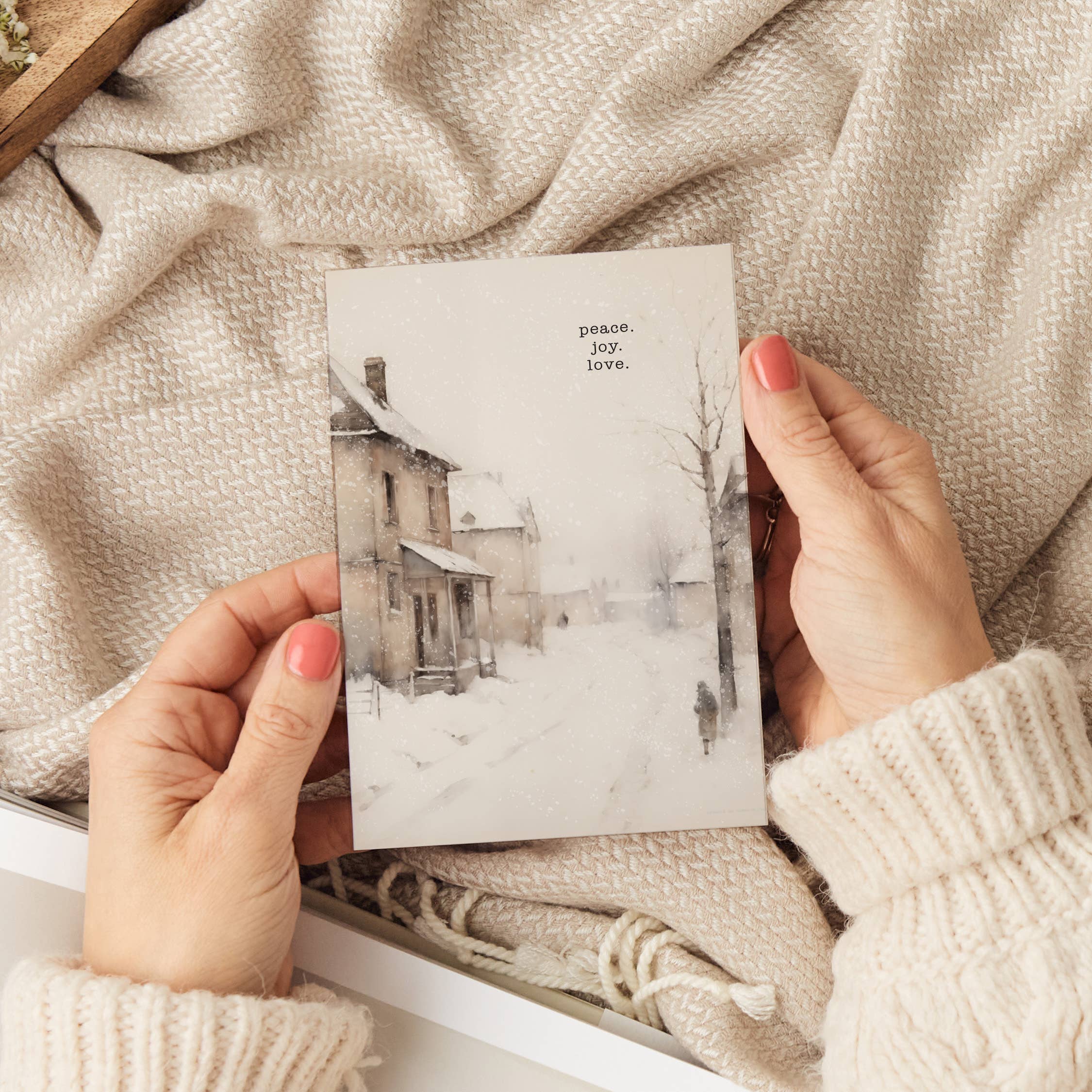 Porter Lane Home - Vente Cartes de Noël - Carte de vœux de Noël de Snowy Street0