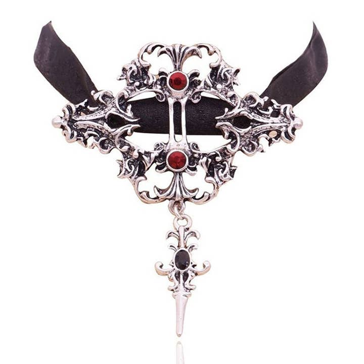 Tourtiwi - Wholesale Choker/Collar - Gothic Style Velvet Vintage Choker