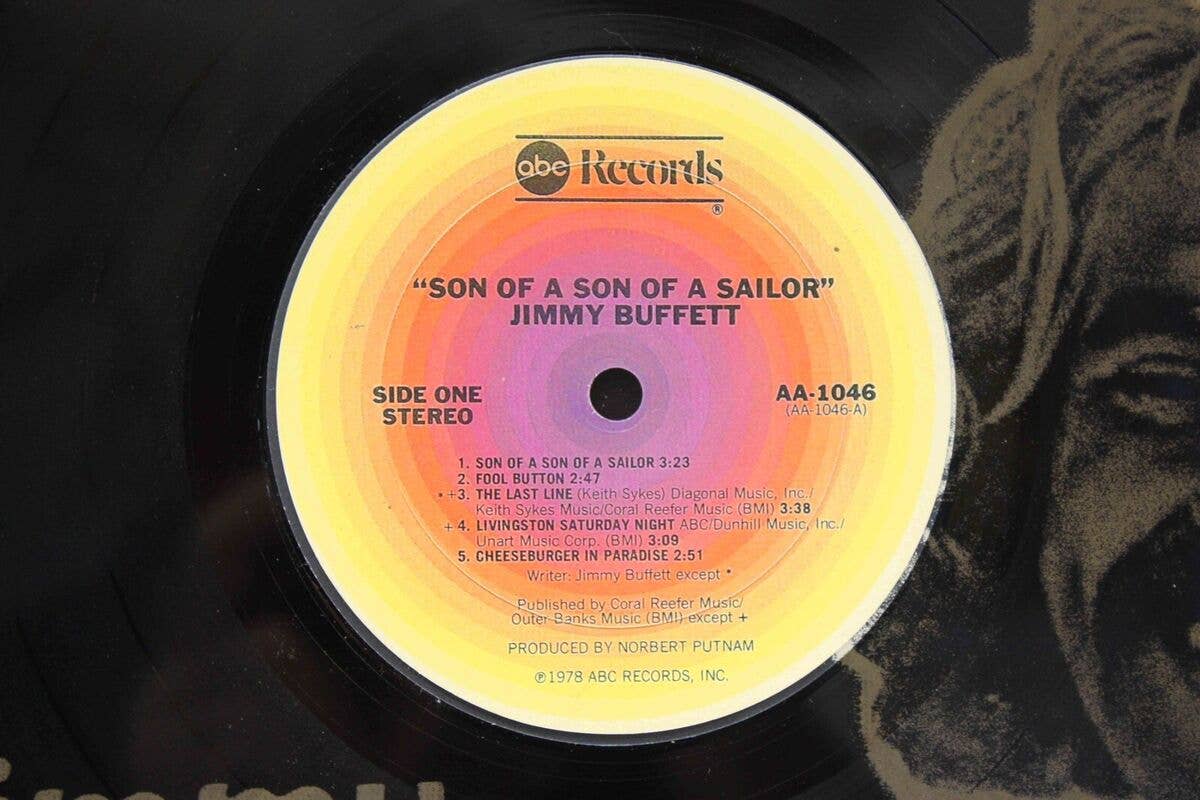 Gold Record Outlet – Arte de parede dimensional/3D por atacado – Jimmy Buffett 12 polegadas Preto Vinil Lp Preto Gravado a Laser.1