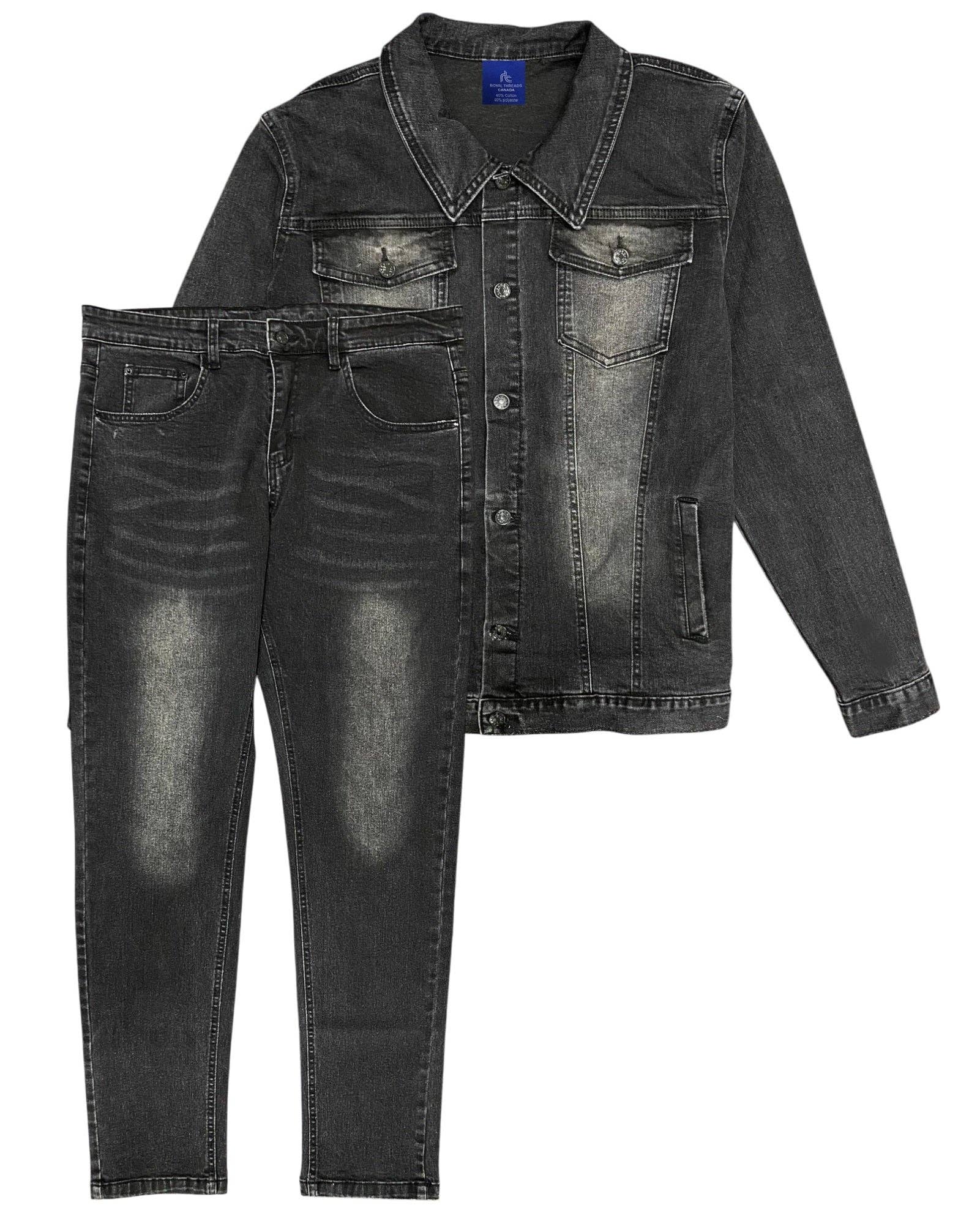 Royal Threads - Wholesale Suit Set - Men's - Men’s Tuxedo Jean Suit Classic Slim Fit0