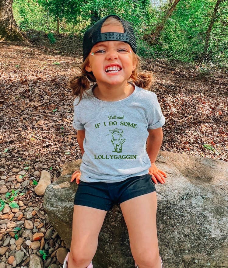 Red Stone Rebel Clothing Co. - Wholesale Screen Printed T-Shirt - Kids - Lollygaggin’ Kid's Tee1