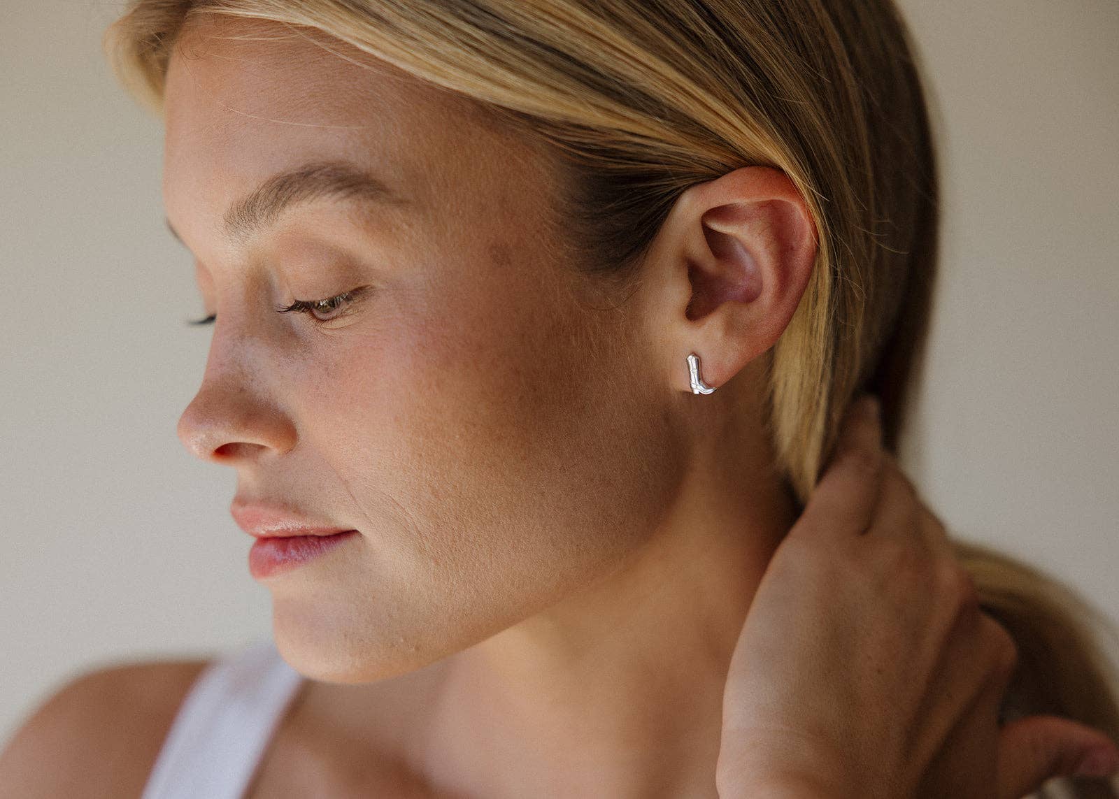 The Land of Salt - Wholesale Stud/Post Earrings - Cowgirl Western Boot Stud Earrings in Silver6