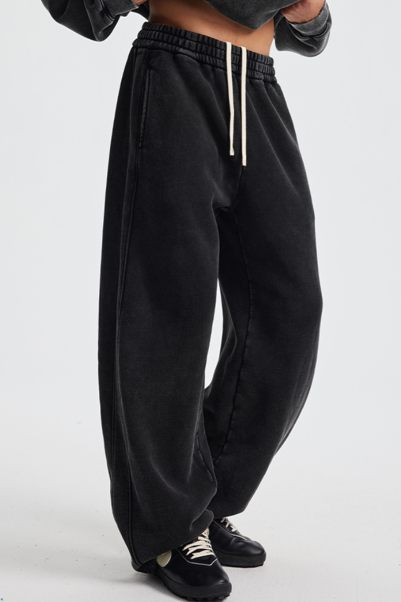 Sodalemon - Venta al por mayor Conjunto de ropa deportiva - Mujer - Pantalones de chándal gruesos de aspecto desgastado con forro polar.6