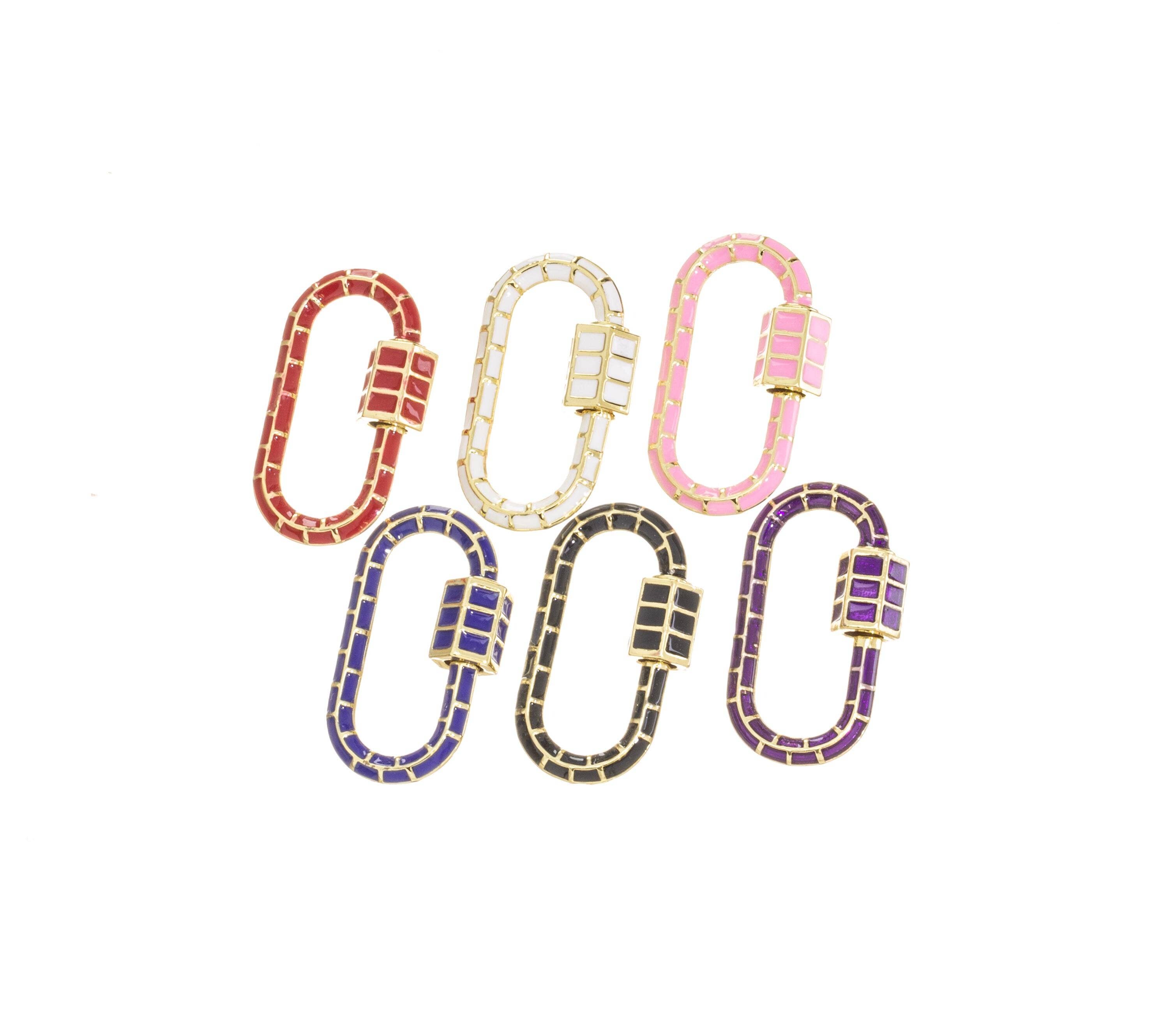 Jewel Pledge - Vente Fermoir - Fermoir Mousqueton en Émail Doré avec Vis - CLG1465