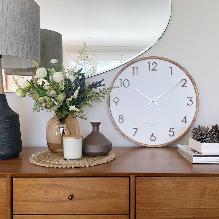 One Six Eight London by PS Home and Living - Wholesale Wall clock - Scarlett White 35cm Silent Wall Clock5