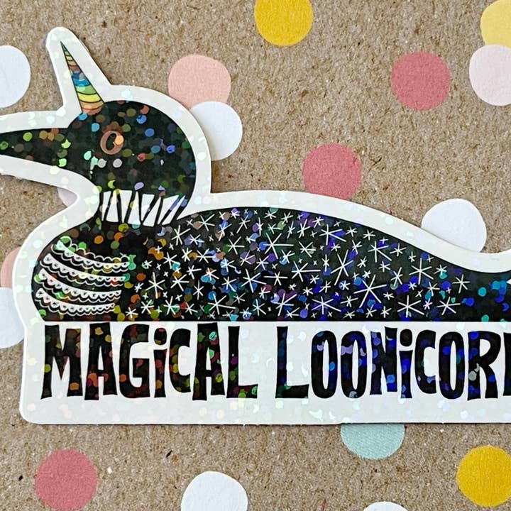 Beckamade - Wholesale Sticker - Magical Loonicorn Glitter Sticker
