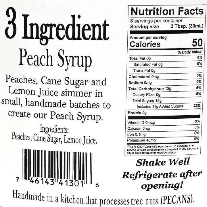 War Eagle Mill Food Group - Wholesale Flavored Syrup - Peach Syrup, Non-GMO, 8 fl oz Bottle2