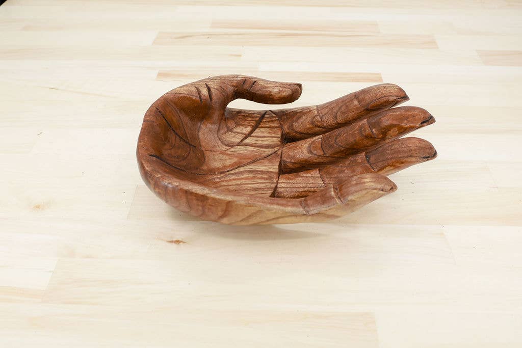 Gitzell FairTrade - Wholesale Decorative Tabletop Object - Wooden Helping Hand, single3